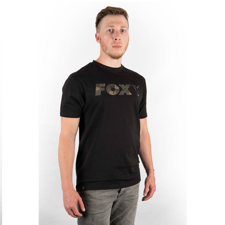 [CFX022] FOX BLACK/CAMO PRINT T SHIRT XL CFX022