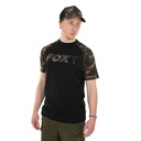 Fox Raglan T Shirt Black/Camo Size XL