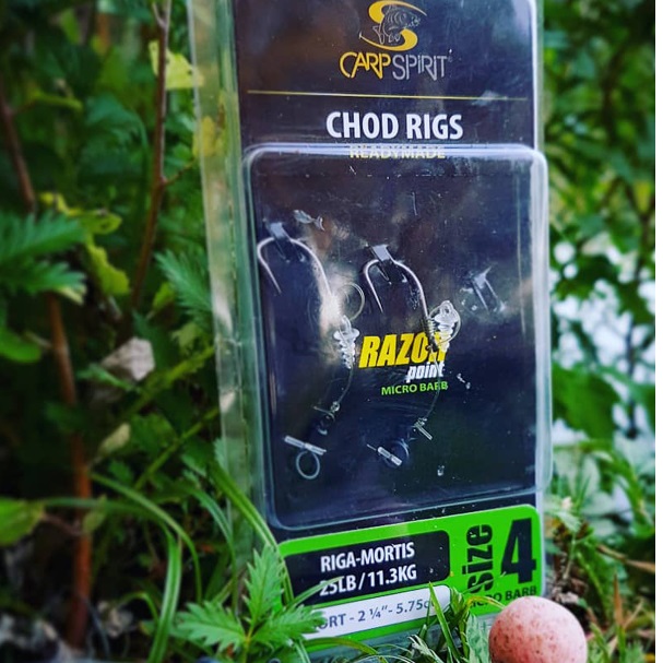 [ACS340028] CARP SPIRIT CHOD RIGS RAZOR RIGA MORTIS 25 LB 11.3 KG SIZE 4 SHORT ACS340028