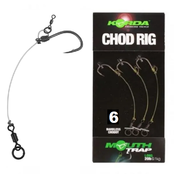 Korda Anzuelos Montados Chod Rig Long Size 6