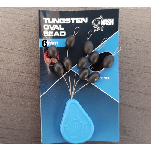[T8710] NASH TUNGSTEN OVAL BEAD SIZE 6MM T8710