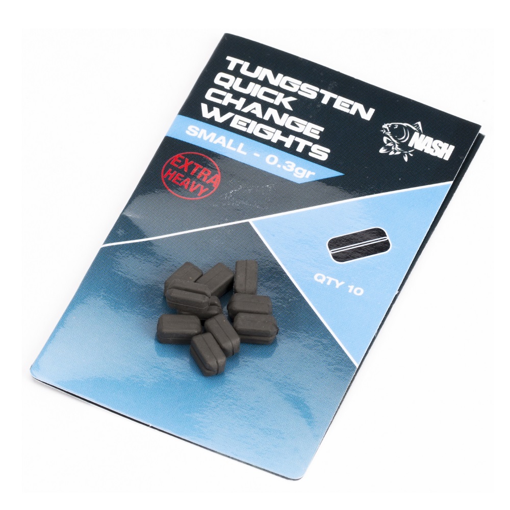 NASH TACKLE TUNGSTEN QUICK CHANGE WEIGHTS LARGE 0 8GR T8706