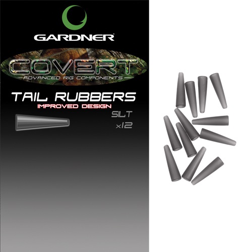 [CTRS] GARDNER COVERT TAIL RUBBERS C THRU BLACK/SILT CTRS