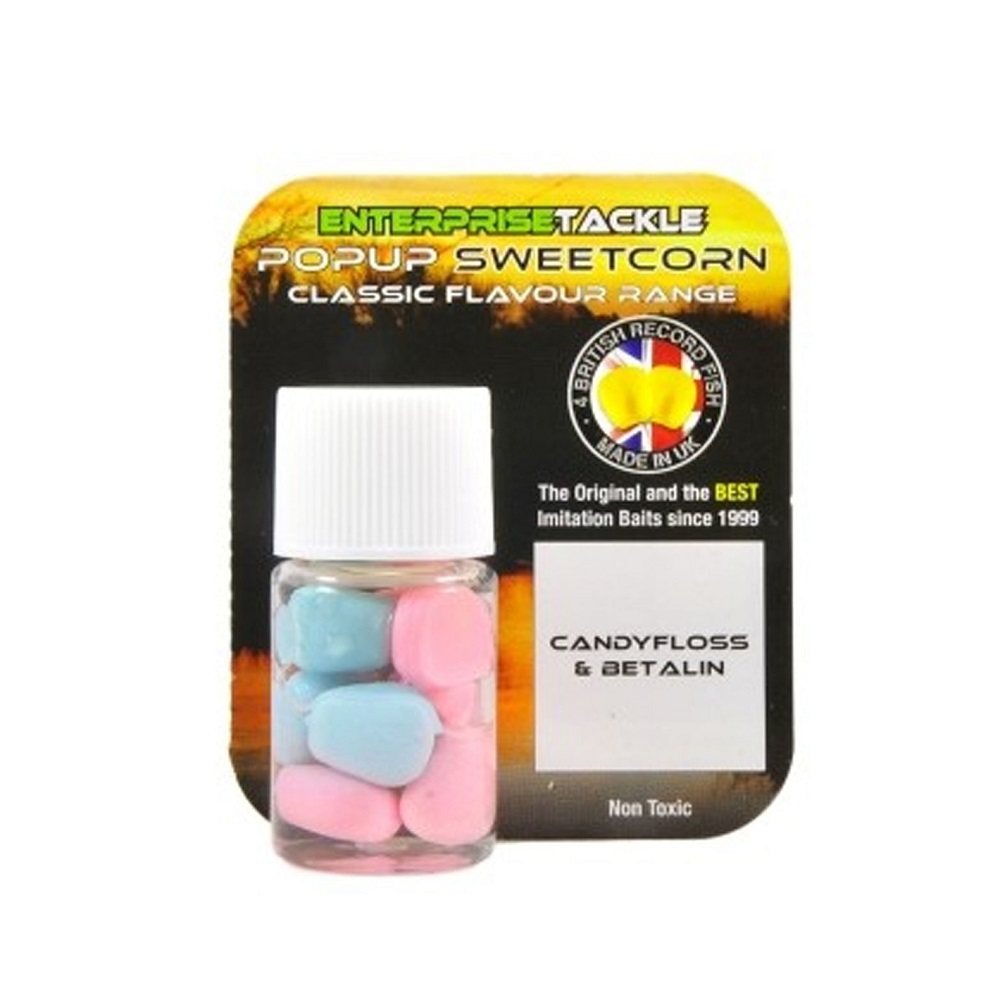ENTERPRISE TACKLE POPUP SWEETCORN CLASSIC FLAVOUR RANGE CANDYFLOSS & BETALIN ET13FCF