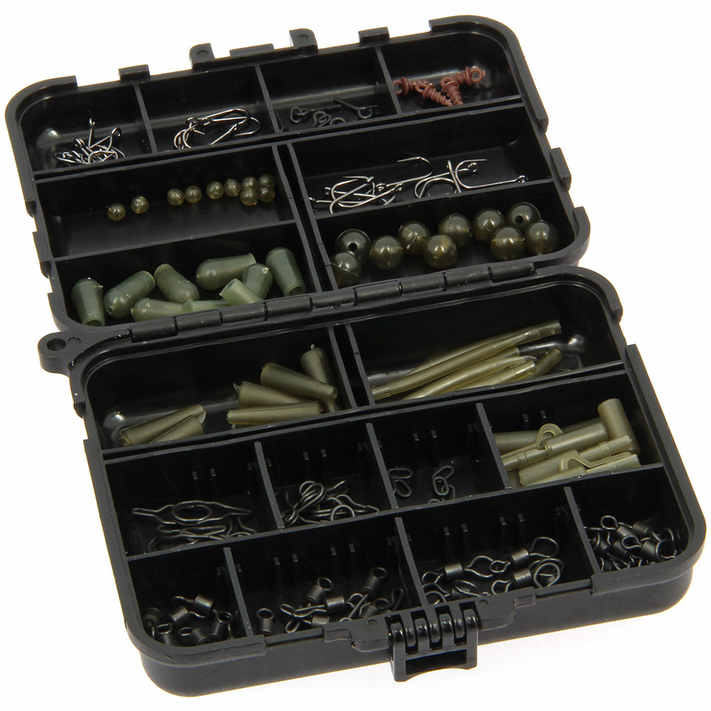 NGT CARP RIG ACCESSORY BOX 175 PIECE SET FTT SET CARP LRG