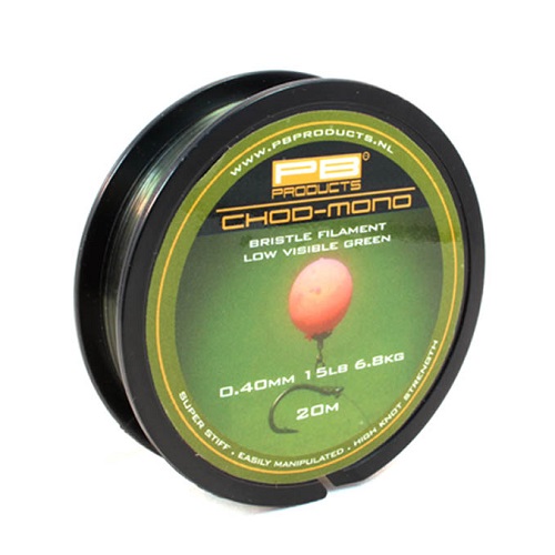 PB CHOK MONO BRISTLE FILAMENT LOW VISIBLE 0.50MM 25LB 11.3KG 20M GREEN
