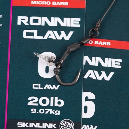 NASH RONNIE CLAW 15LB 6.80KG SKLINLINK MICRO BARB SIZE 8 T6354