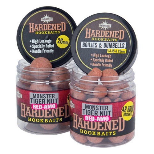 DYNAMITE BAITS HARDENED HOOKBAITS MONSTER TIGER NUT BOILIES &amp; DUMBELLS 14 15 20MM DY347