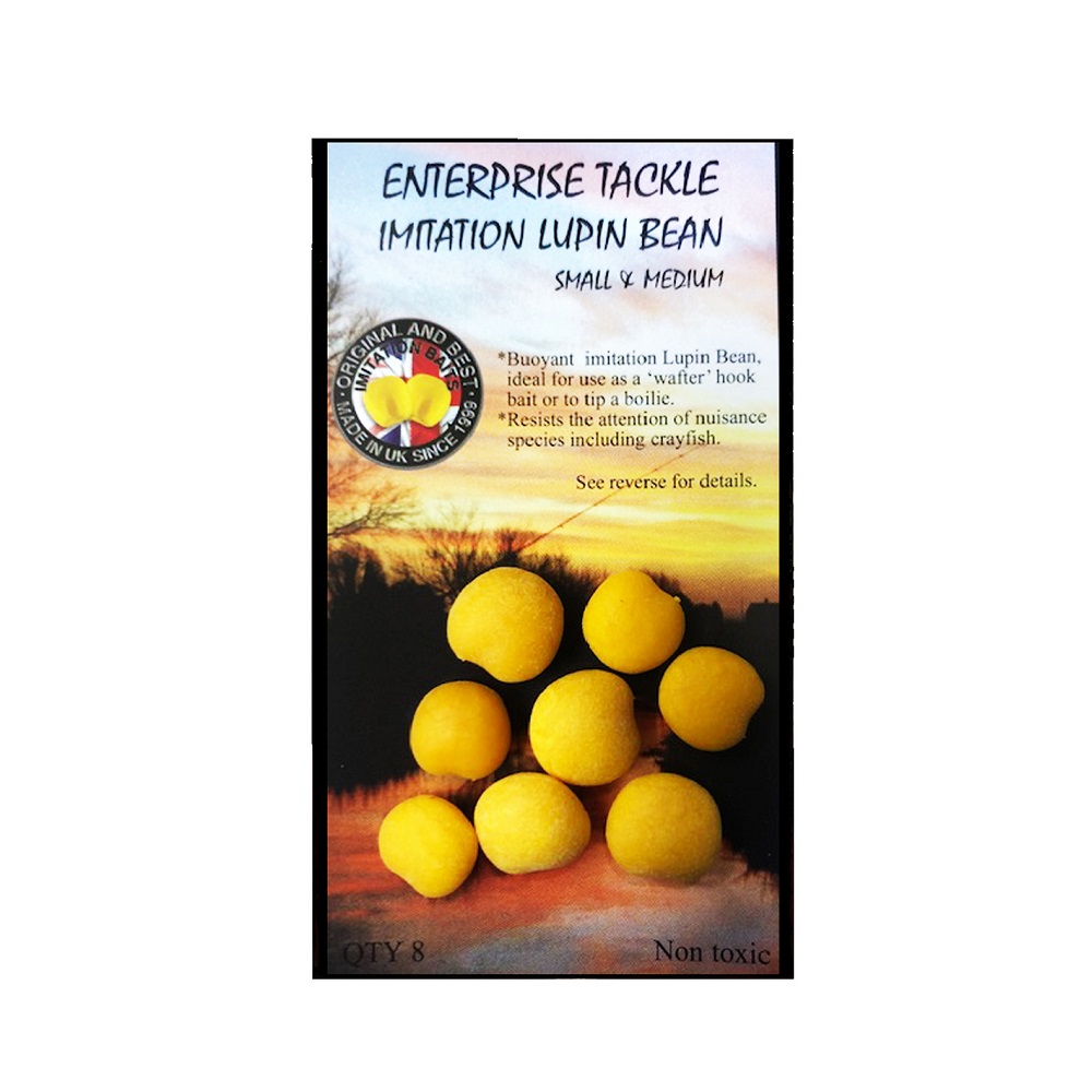 [ET73Y] ENTERPRISE TACKLE IMITATION LUPIN BEAN YELLOW SMALL &amp; MEDIUM (4 + 4  UNIDADES) ET73Y