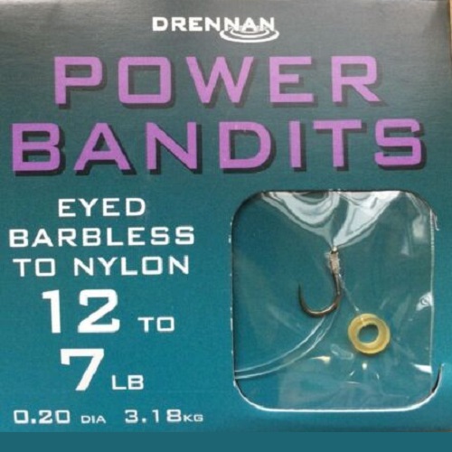 [PROV1454] DRENNAN POWER BANDITS EYED BARBLESS TO NYLON 12TO 7LB 0.20DIA 3.18KG