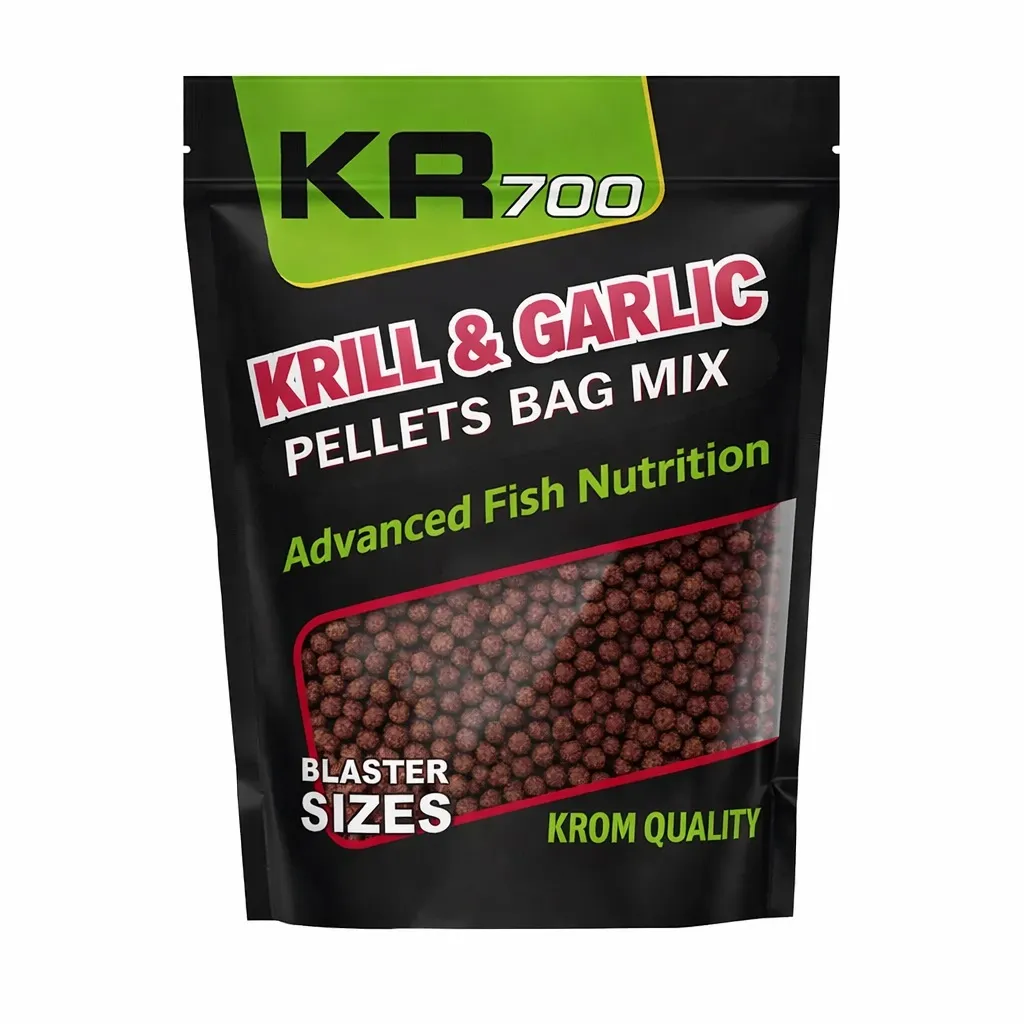 [KQPBM0201] KROM QUALITY KR100 PELLETS BAG MIX KRILL & GARLIC 4.5MM 800G KQPBM0201