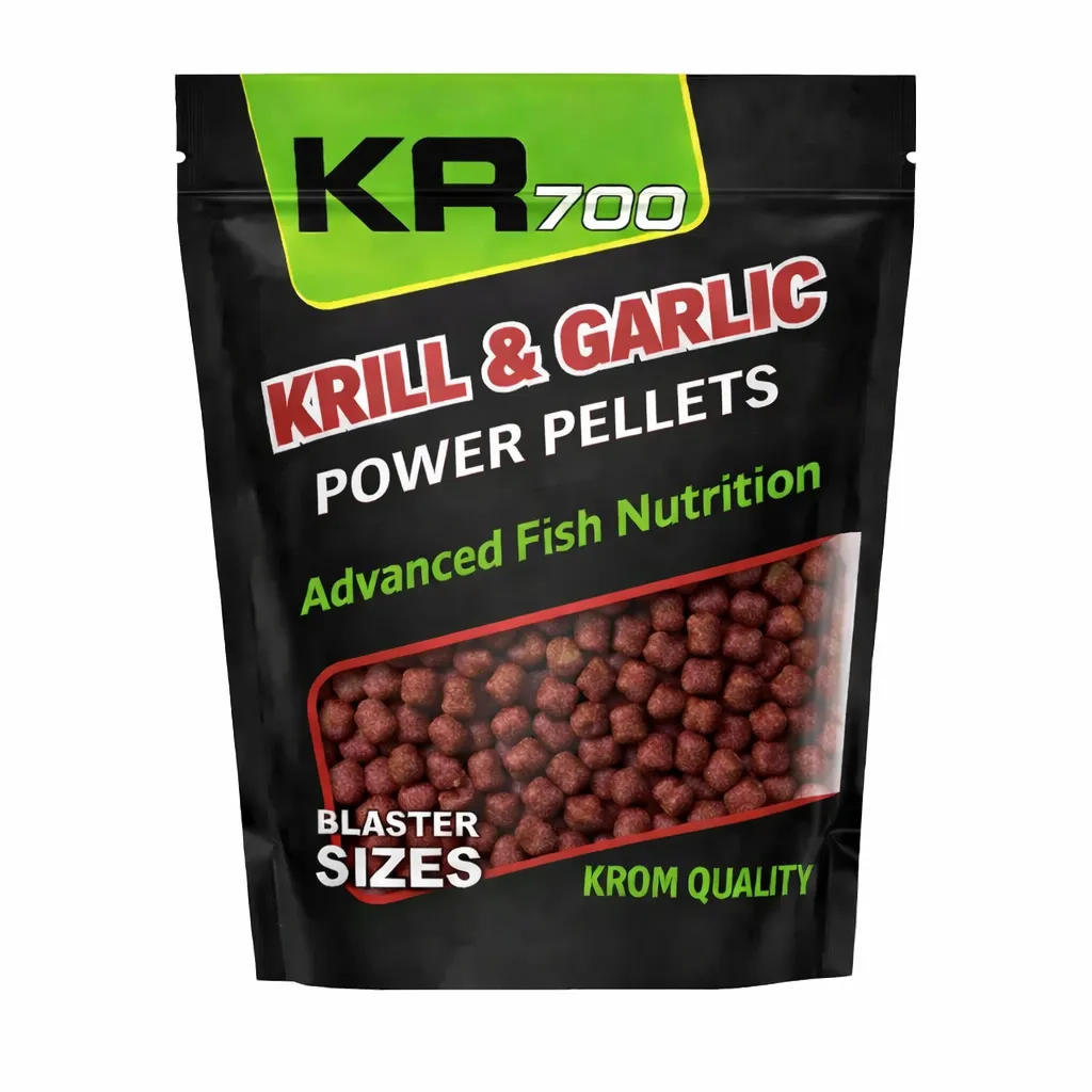 KROM QUALITY KR100 POWER PELLETS KRILL & GARLIC 8MM 800g KQPP0201