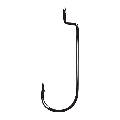 HARUKI YOKOHAMA COBRA HOOKS OFFSET ROUND BEND WORM BLACK 2.OZ (5 UNID)