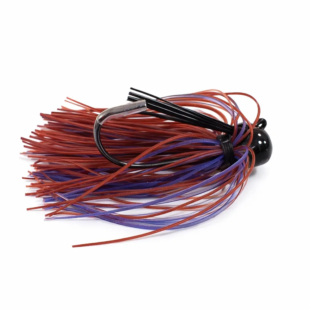 ALLIGATOR FISHING BASS JIGS BROWN PURPLE BLACK 1.2 OZ