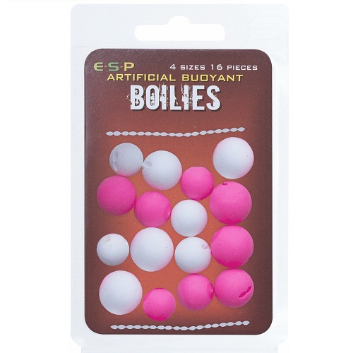 [ETBBWP01] ESP BOILIES ARTIFICIAL BUOYANT WHITE PINK 4 SIZE 16 UNID ETBBWP01