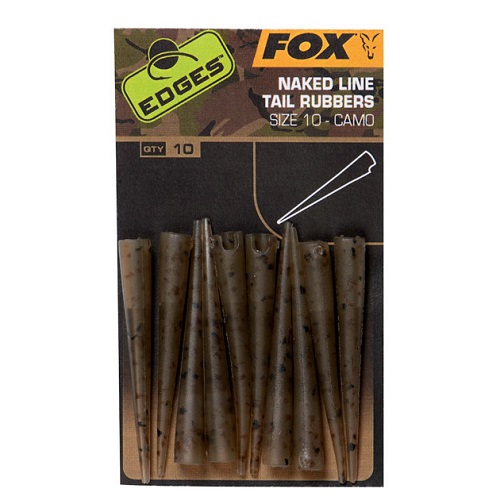[CAC777] FOX EDGES™ CAMO NAKED LINE TAIL RUBBERS SIZE 10 CAC777
