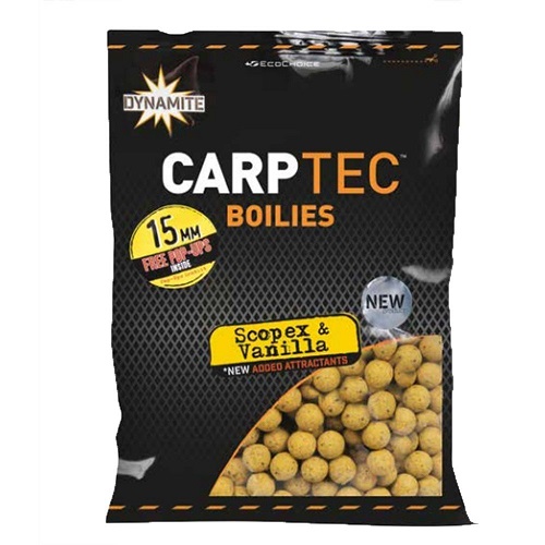 DYNAMITE BAITS BOILIES CARPTEC SCOPEX &amp; VAINILLA 1 8 KG 20 MM DY1781