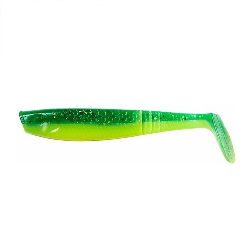 [65436] RON THOMPSON SHAD PADDLETAIL UV GREEN LIME BULK 10CM 7G 65436