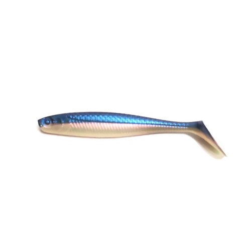[65454] RON THOMPSON SLIM SHAD PADDLE TAIL BLUE SLV BULK 10CM 7G 65454