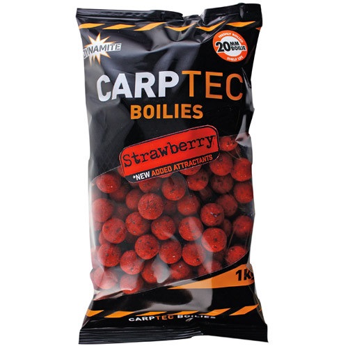 DYNAMITE BAITS BOILIES CARPTEC STRAWBERRY 1 8 KG 20 MM DY1777