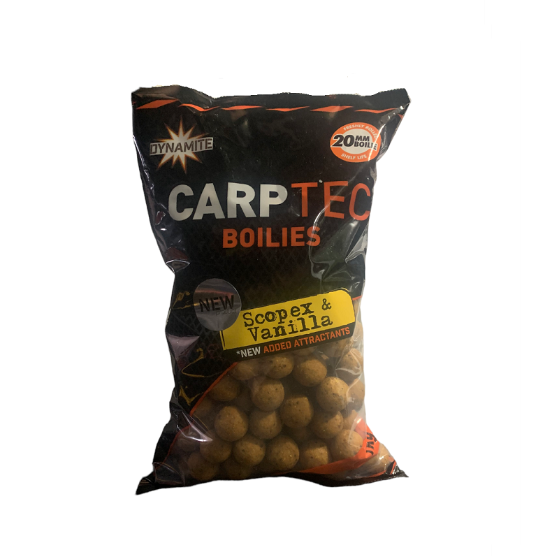 [PROV1403] DYNAMITE BAITS CARPTEC BOILIES SCOPEX &amp; VANILLA  20MM 1KG