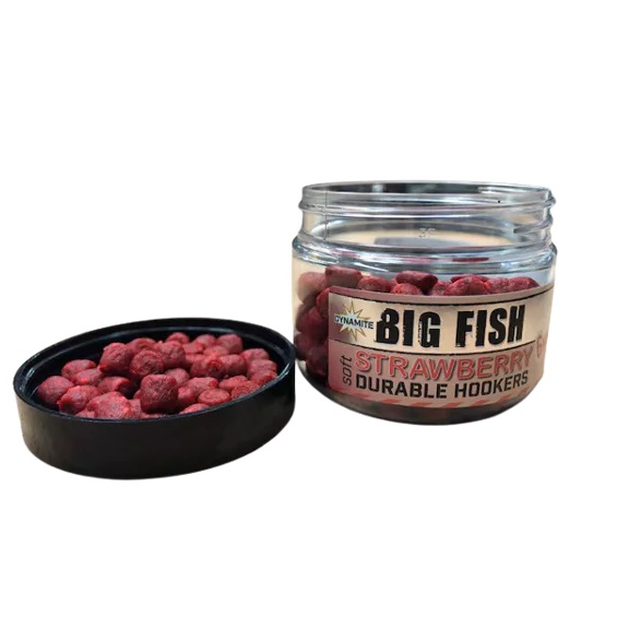 [DY1663] DYNAMITE BAITS BIG FISH STRAWBERRY SOFT DURABLE HOOKERS 6MM DY1663