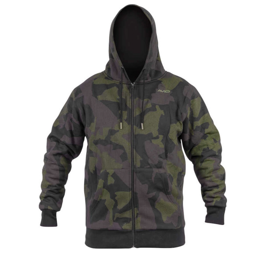 [A0620150] AVID CARP DISTORTION CAMO ZIP HOODIE M A0629150