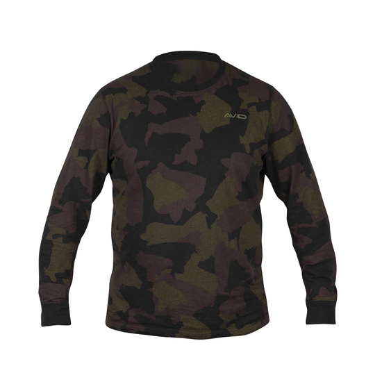 [A0620166] AVID CARP DISTORTION CAMO LITE T SHIRT LONG SLEEVE SIZE XXXL A0620166