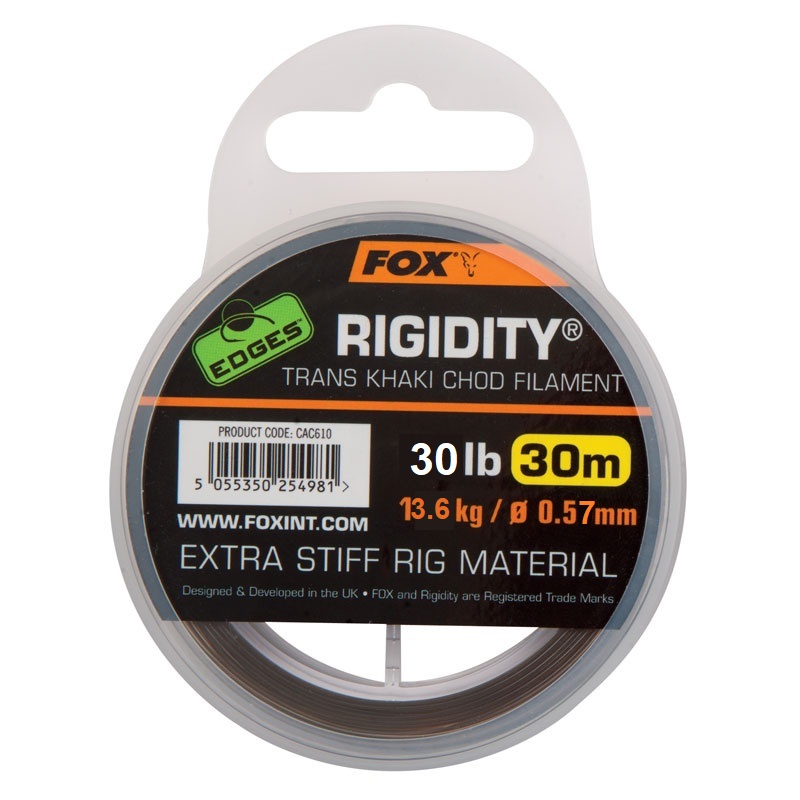 Fox Edges Rigidity Trans Khaki 30lb 13.6kg 0.57mm 30m