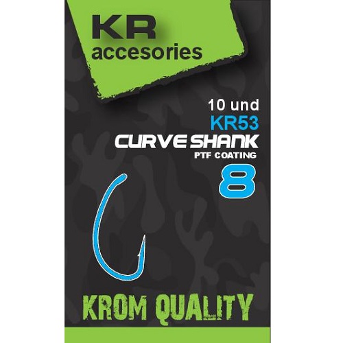 [KQACS1308] KROM QUALITY HOOKS CURVE SHANK SIZE 8 10 UND KQACS1308