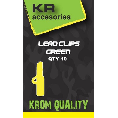 [KR99095] Krom Quality Lead Clips Green 10 Unid