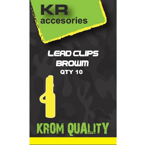 [KR99096] Krom Quality Lead Clips Brown 10 Unid