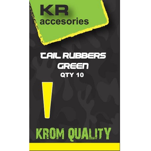 [KR99097] Krom Quality Tail Rubbers Green 10 Unid