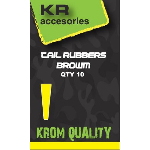 [KR99098] Krom Quality Tail Rubbers Browm 10 Unid