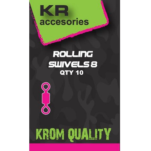 [KR99101] Krom Quality Rolling Swivels Size 8 10 Unid