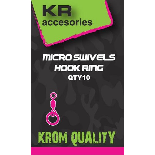 KROM QUALITY MICRO SWIVELS HOOK RING 10 UNID KQTKMS1409