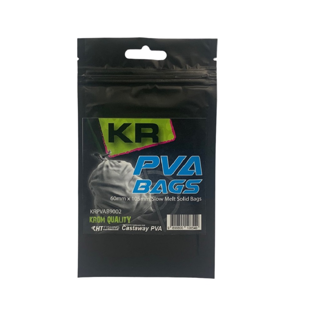 KROM QUALITY PVA BAGS 60X105MM SLOW MELT SOLID BAGS (DISOLUCION LENTA) KQPBSM1860X105