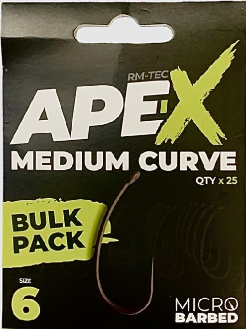 RIDGEMONKEY APEX MEDIUM CURVE Nº6 BULK PACK 25 UNID RMT393