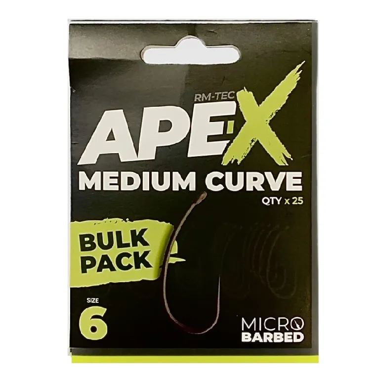 Ridgemonkey Ape-X Medium Curve Bulk Pack 25 Unid Size 6
