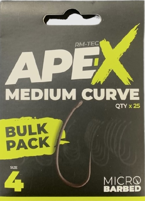 Ridgemonkey Ape-X Medium Curve Bulk Pack 25 Unid Size 4