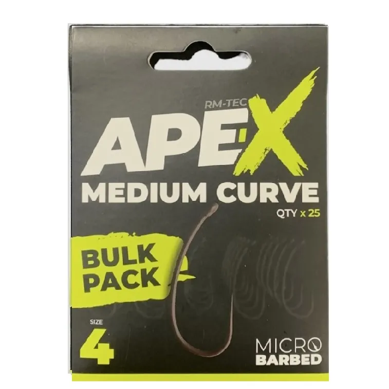 Ridgemonkey Ape-X Medium Curve Bulk Pack 25 Unid Size 4