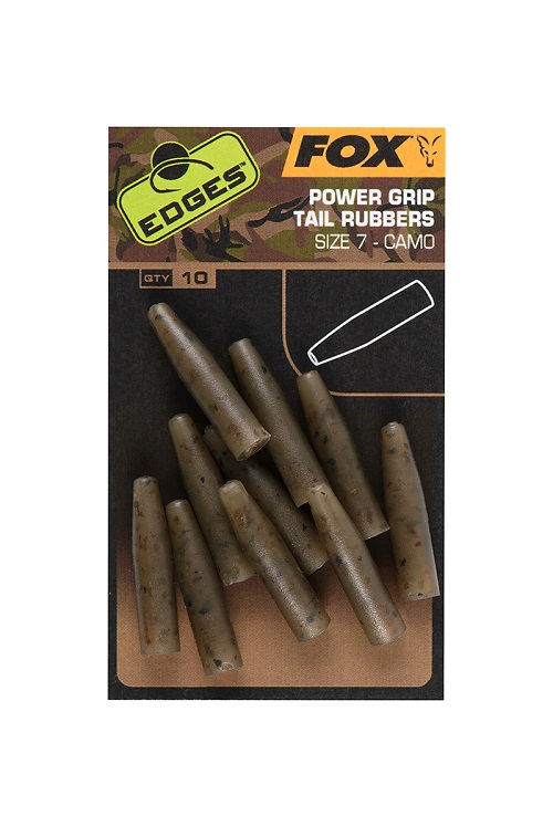 FOX POWER GRIP TAIL RUBBERS SIZE 7 CAMO CAC811
