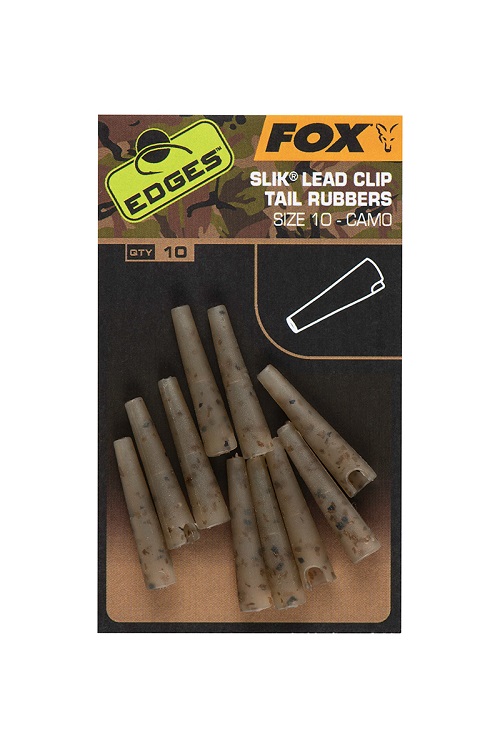 [CAC810] FOX SLIK LEAD CLIP TAIL RUBBERS SIZE 10 CAMO CAC810