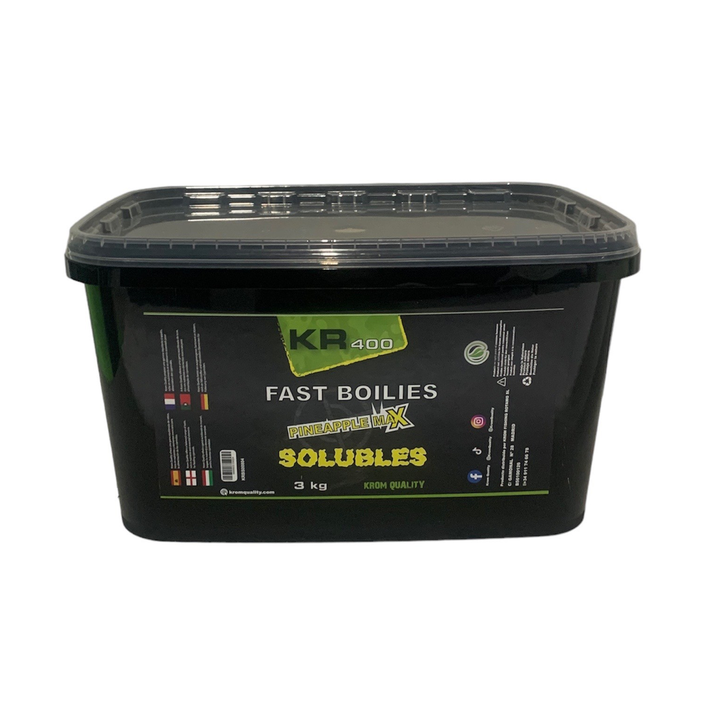 [KQBS203010] Krom Quality KR400 Fast Boilies Pineapple Max Solubles 20mm 3kg