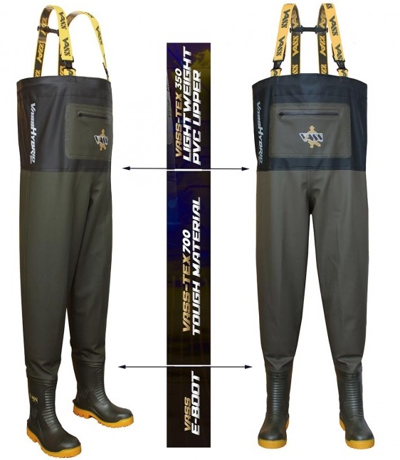 Vass Hybrid 700 Chest Waders   UK9/EU43 VA735 70HE 43