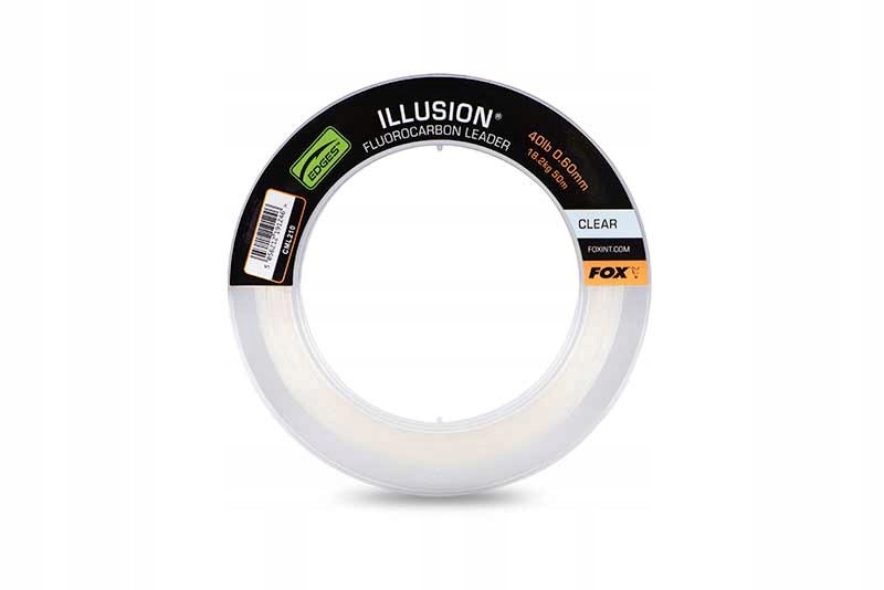 FOX ILLUSION FLUOROCARBON LEADER CLEAR 30LB 13.6KG 0.50MM 50M CML209