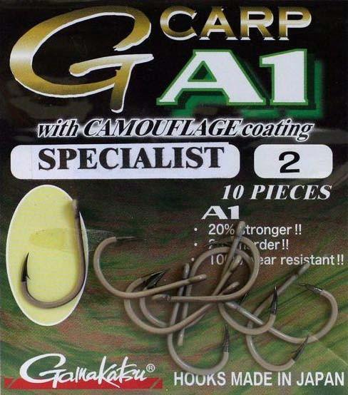 [4534910682101] Gamakatsu Hky G carp Specialist Camou A1 10und SIZE 8 149087800SPECIALIST8GRAVELBROWN