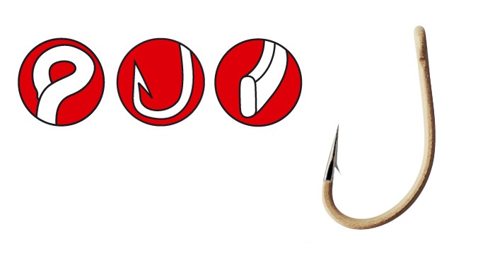 GAMAKATSU A1 G CARP SUPER CC HOOKS CAMOU BROWN 10 UND SIZE 2 149088 200