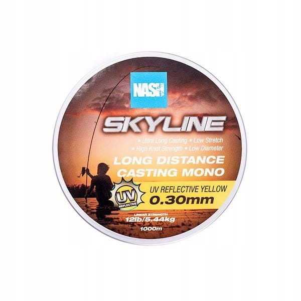 NASH SKYLINE MONO UV YELLOW 0.30mm 12lb 5 44kg 1000M T6041