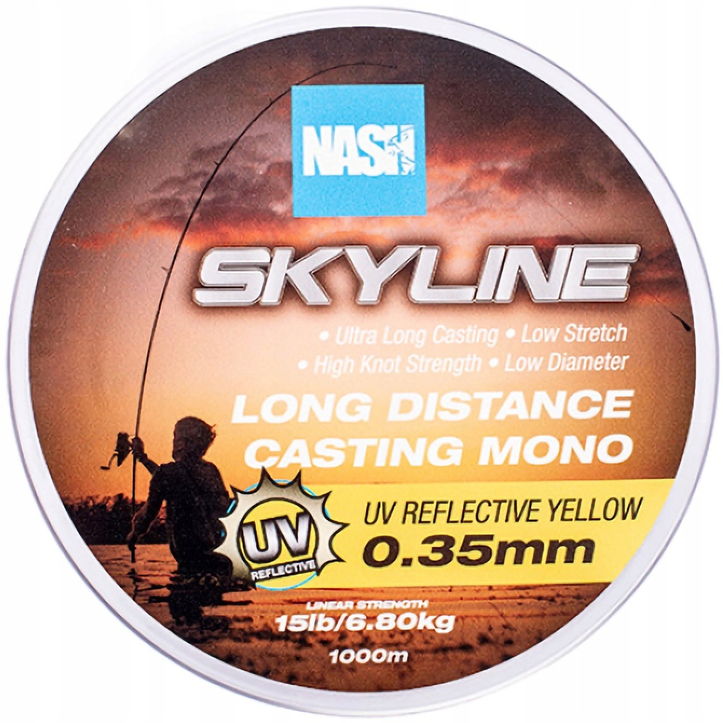 Nash Skyline Mono Uv Yellow 15lb / 0.35mm 6.80kg 1000m T6042